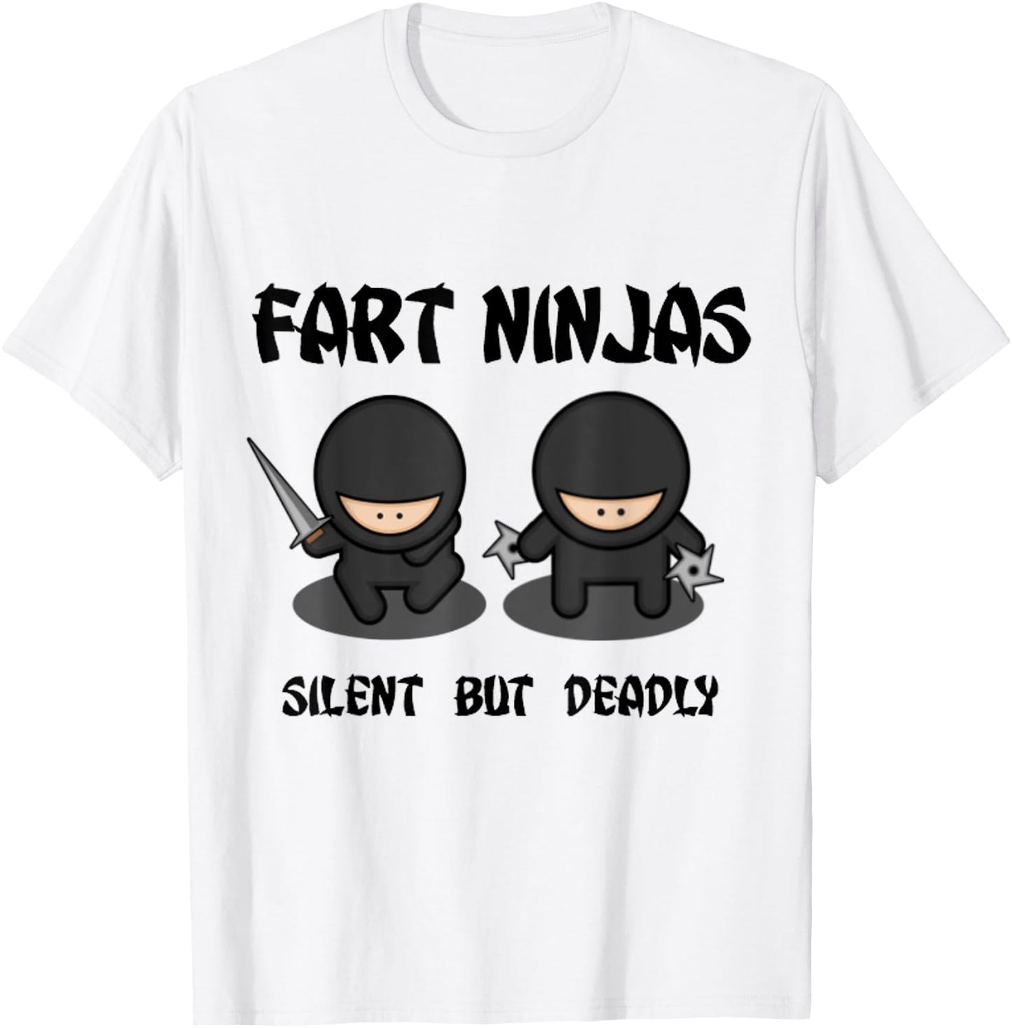 Fart Ninjas Silent but Deadly Funny Men Kids T-Shirt - T-Shirt | White