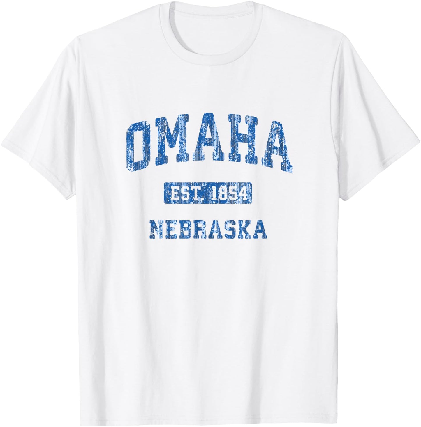 Omaha Nebraska NE Vintage Athletic Sports Design T-Shirt - T-Shirt | White
