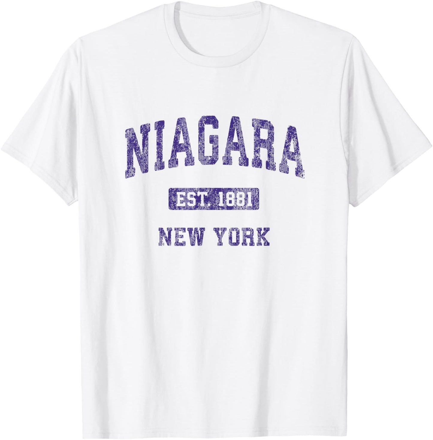 Niagara New York NY Vintage Athletic Sports Design T-Shirt - T-Shirt | White