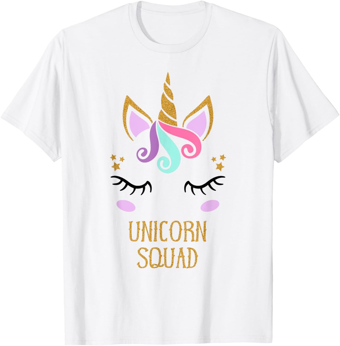 Cute Unicorn Squad , Birthday Gift, Baby Shower Party T-Shirt - T-Shirt | White