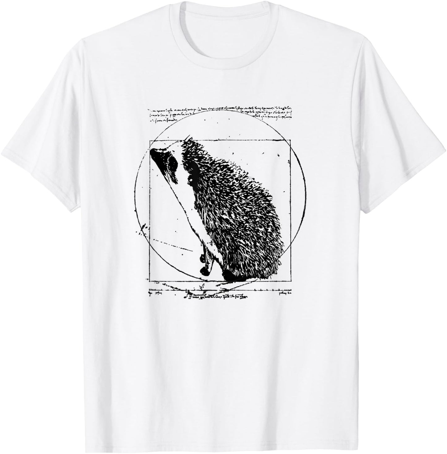 Hedgehog Shirt: Vitruvian Hedgehog A Vintage Classic T-Shirt - T-Shirt | White