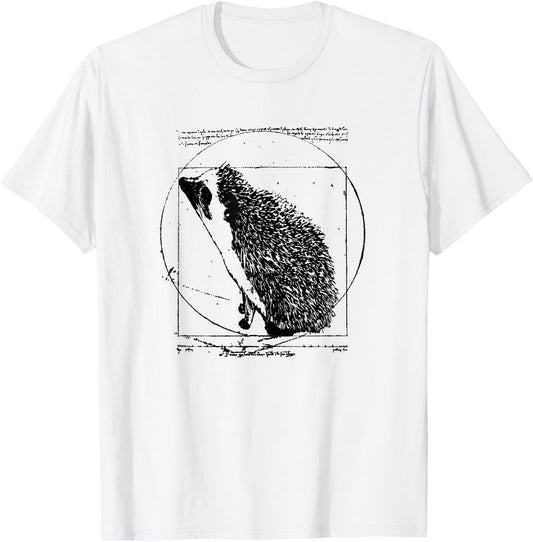 Hedgehog Shirt: Vitruvian Hedgehog A Vintage Classic T-Shirt - T-Shirt | White