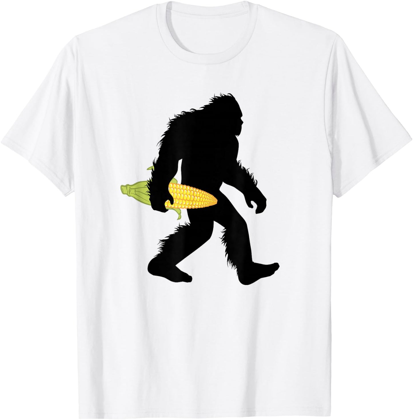 Bigfoot Corn , Maize Shucker Sasquatch Apparel T-Shirt - T-Shirt | White