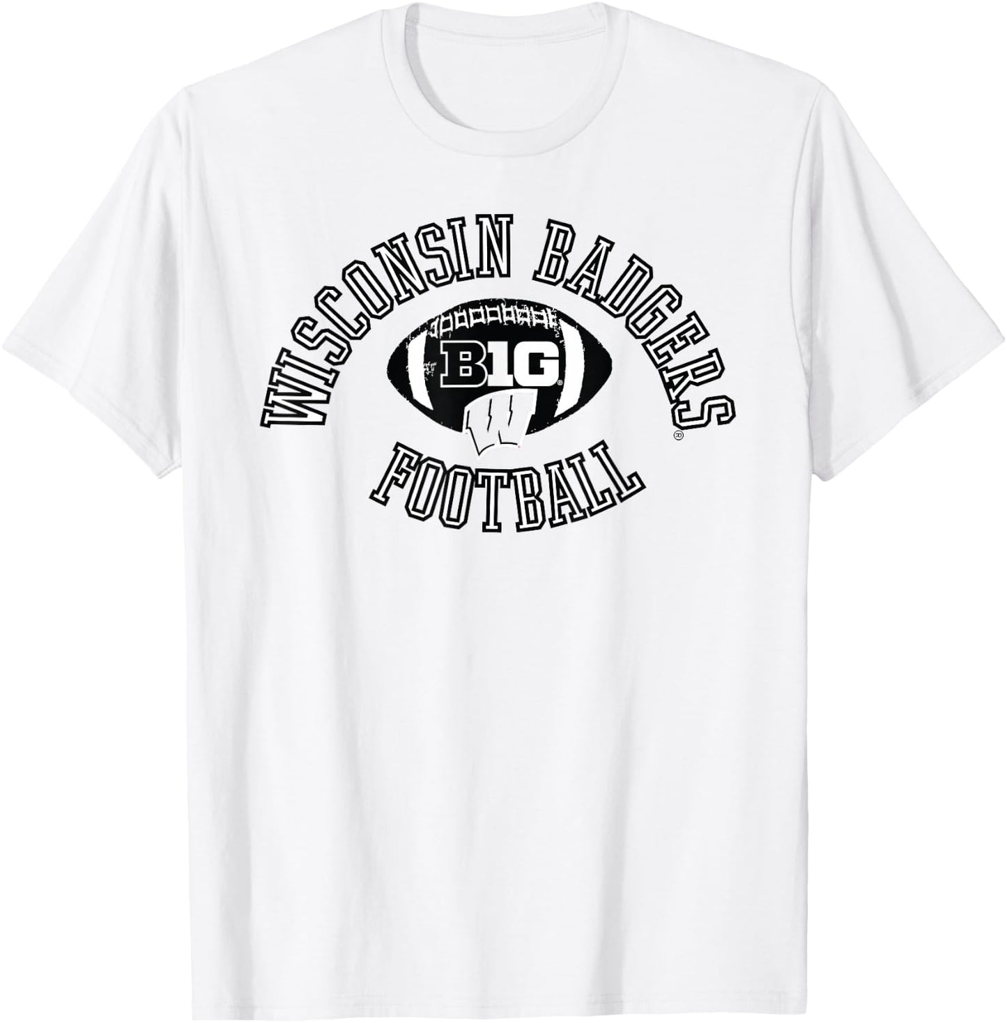 Wisconsin Badgers Big 10 Football Huddle Red T-Shirt - T-Shirt | White