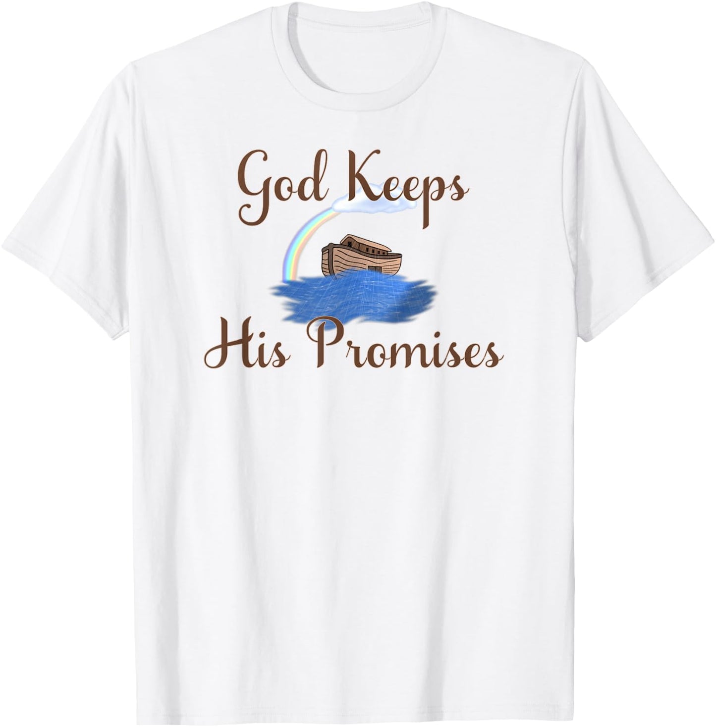 Noahs Ark God Keeps His Promises Christian T-Shirt - T-Shirt | White