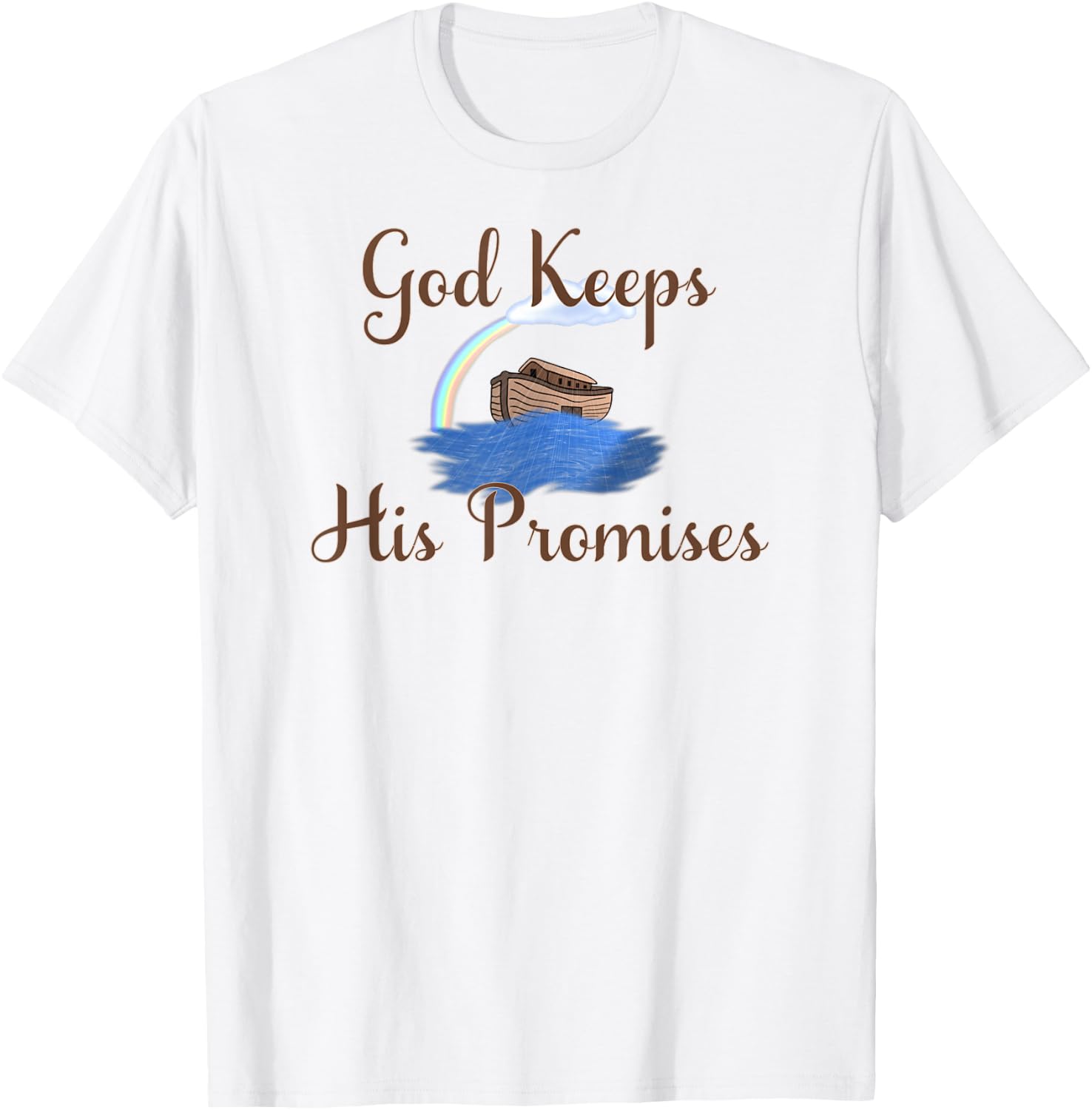 Noahs Ark God Keeps His Promises Christian T-Shirt - T-Shirt | White
