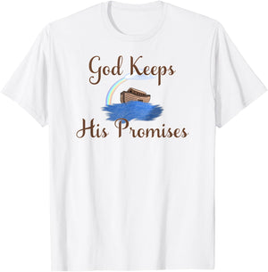 Noahs Ark God Keeps His Promises Christian T-Shirt - T-Shirt | White