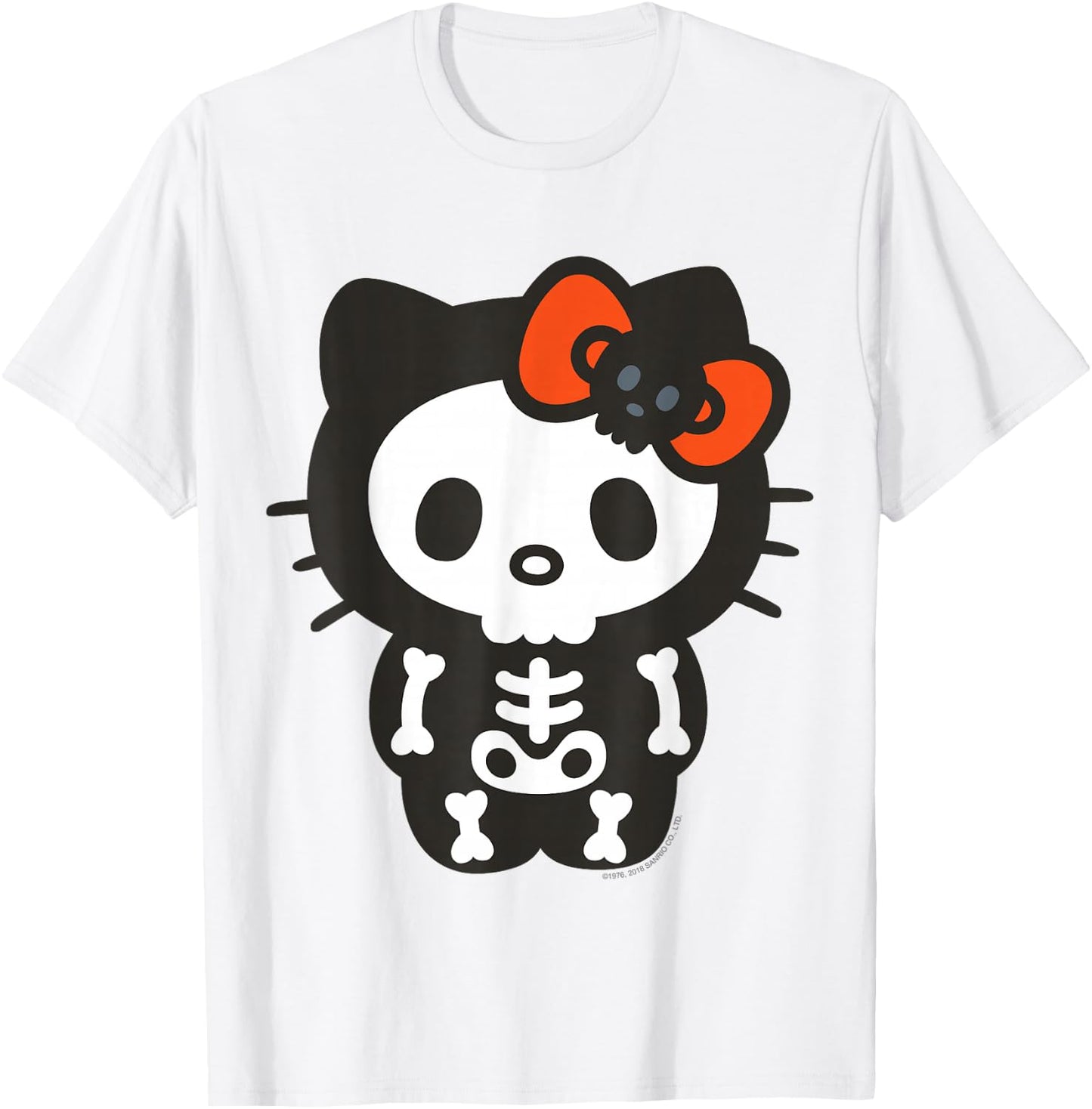 Hello Kitty Skeleton Halloween Shirt T-Shirt - T-Shirt | White