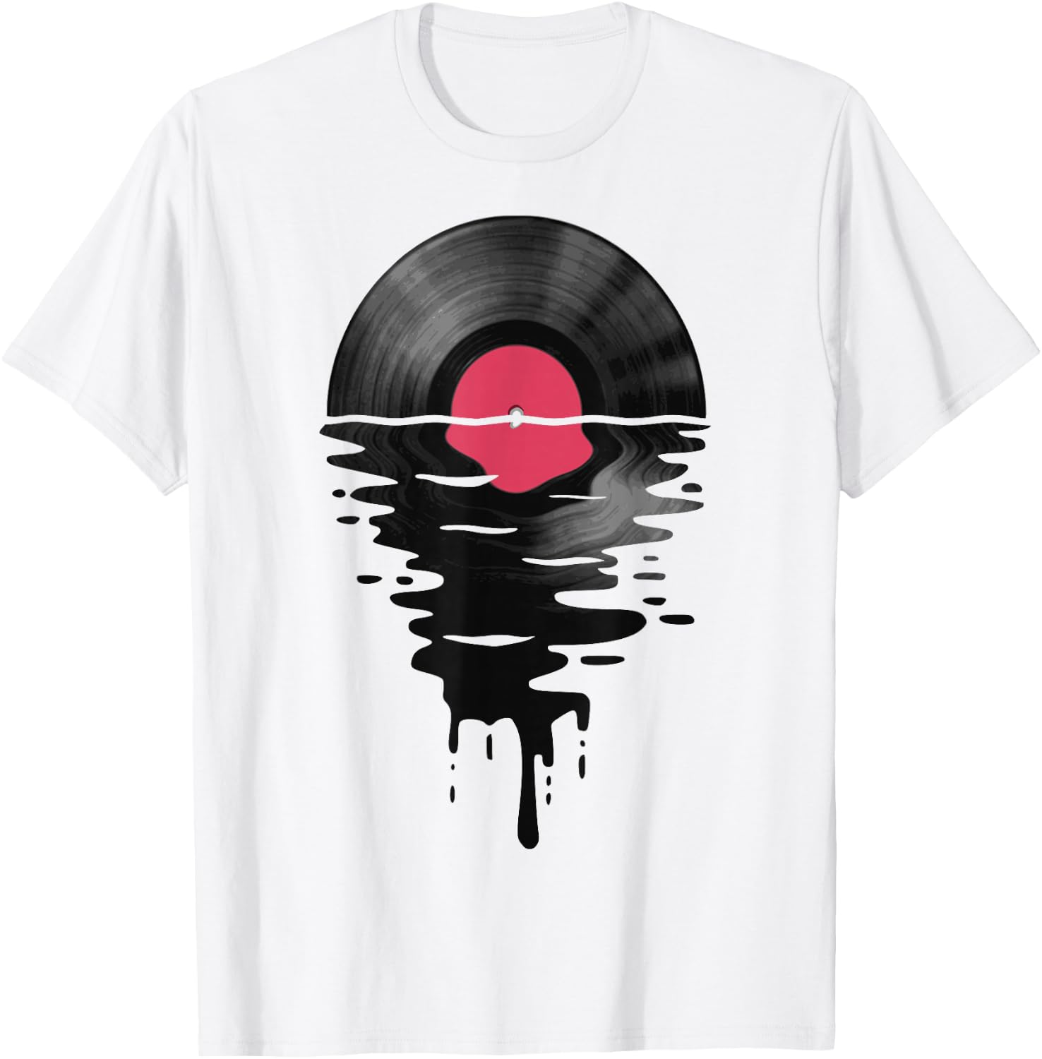 Vinyl Record Music LP Classic 80s Sunset T-Shirt - T-Shirt | White