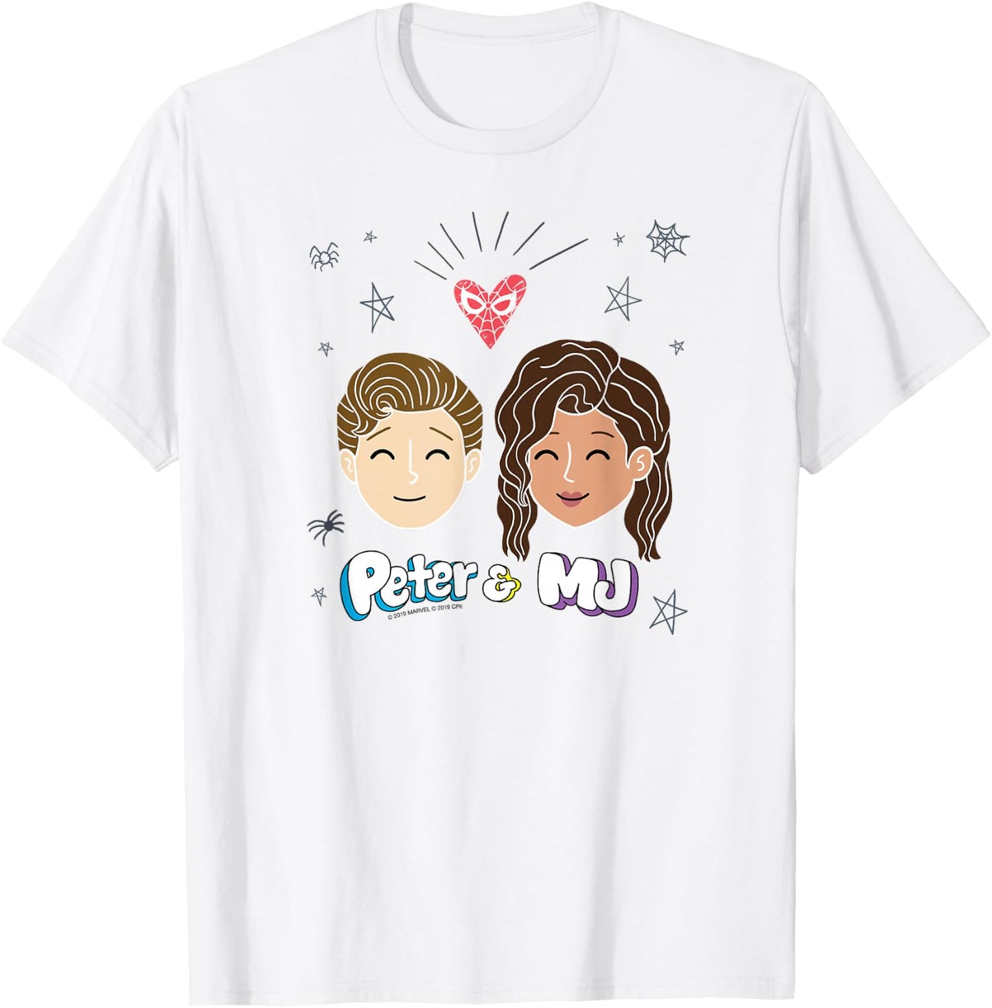 Marvel Spider-Man Far From Home Peter & MJ Love T-Shirt - T-Shirt | White