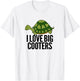 Funny Turtle Reptile I Love Big Cooters Crude Humor Gag Gift T-Shirt - T-Shirt | White