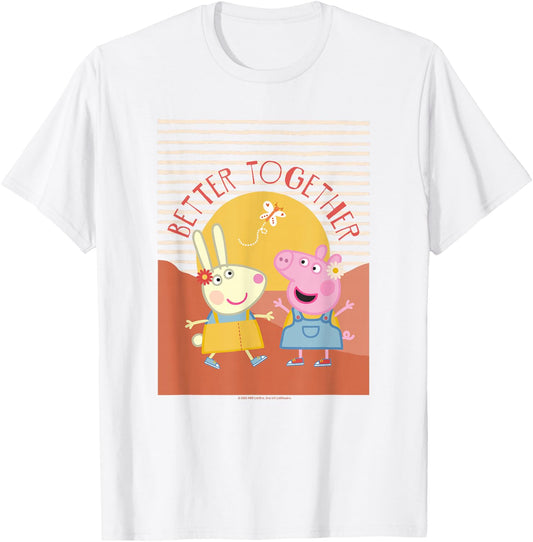 Peppa Pig Better Together Rebecca Rabbit Retro Portrait T-Shirt - T-Shirt | White