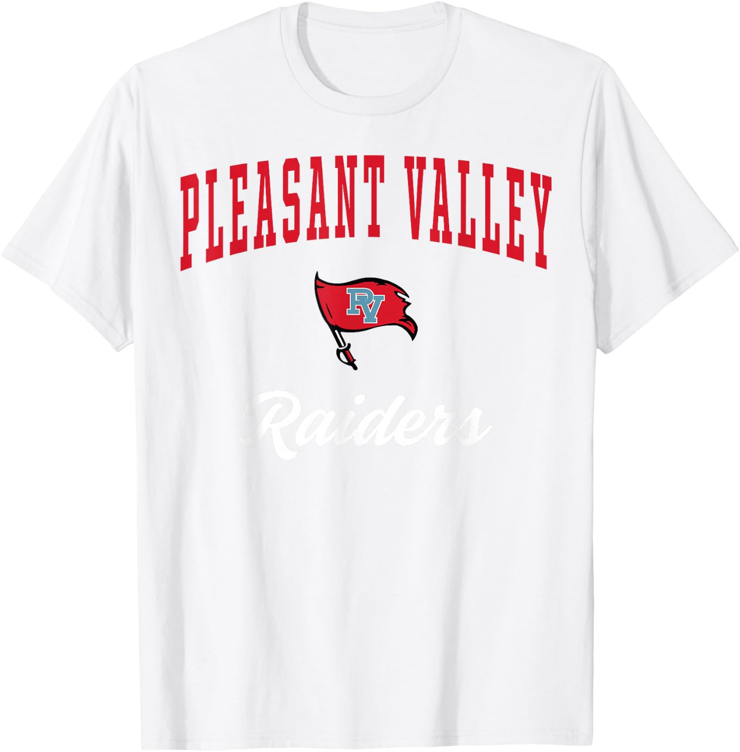Pleasant Valley High School Raiders C3 T-Shirt - T-Shirt | White