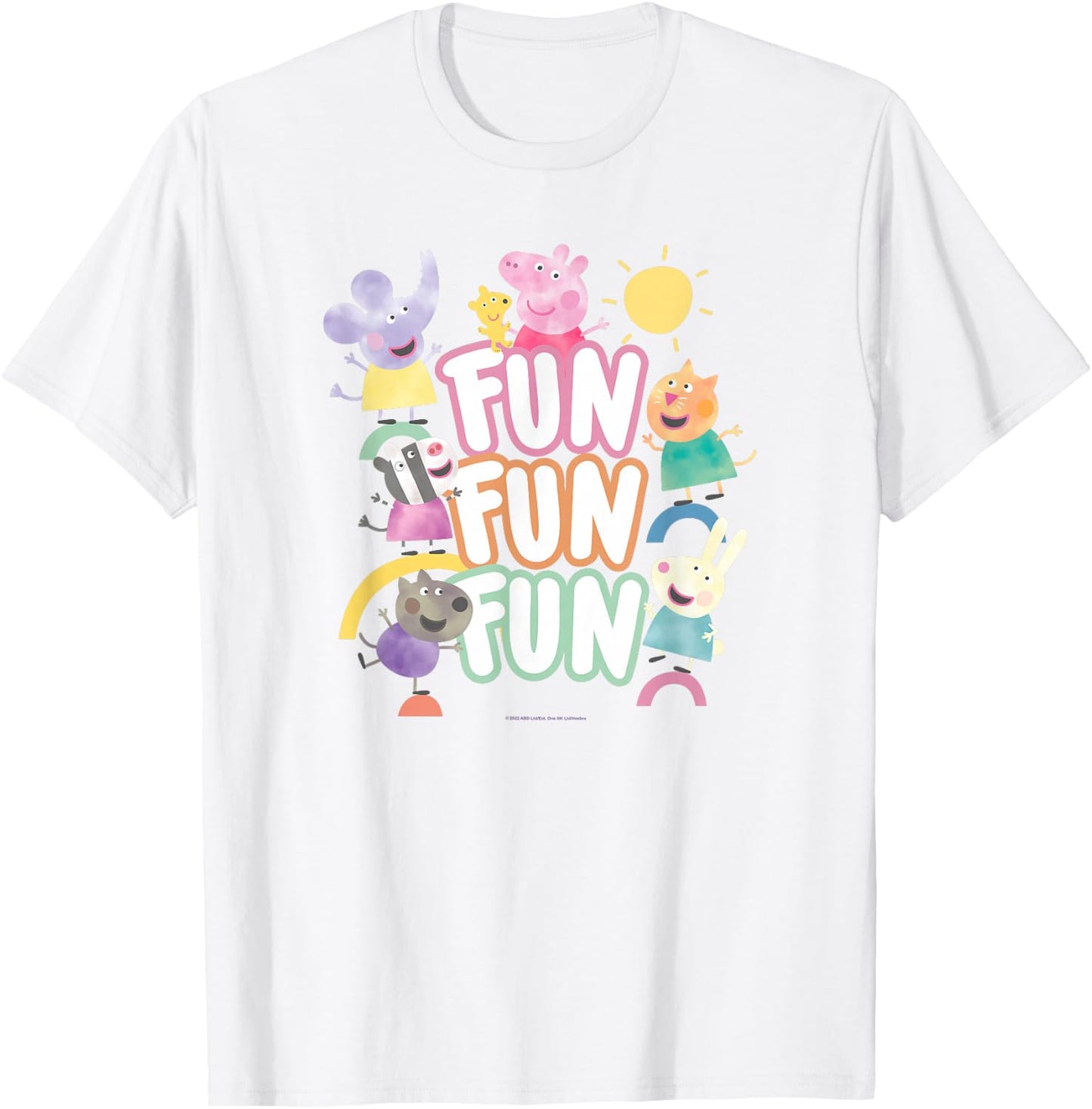 Peppa Pig Fun Fun Fun Friends Playground T-Shirt - T-Shirt | White