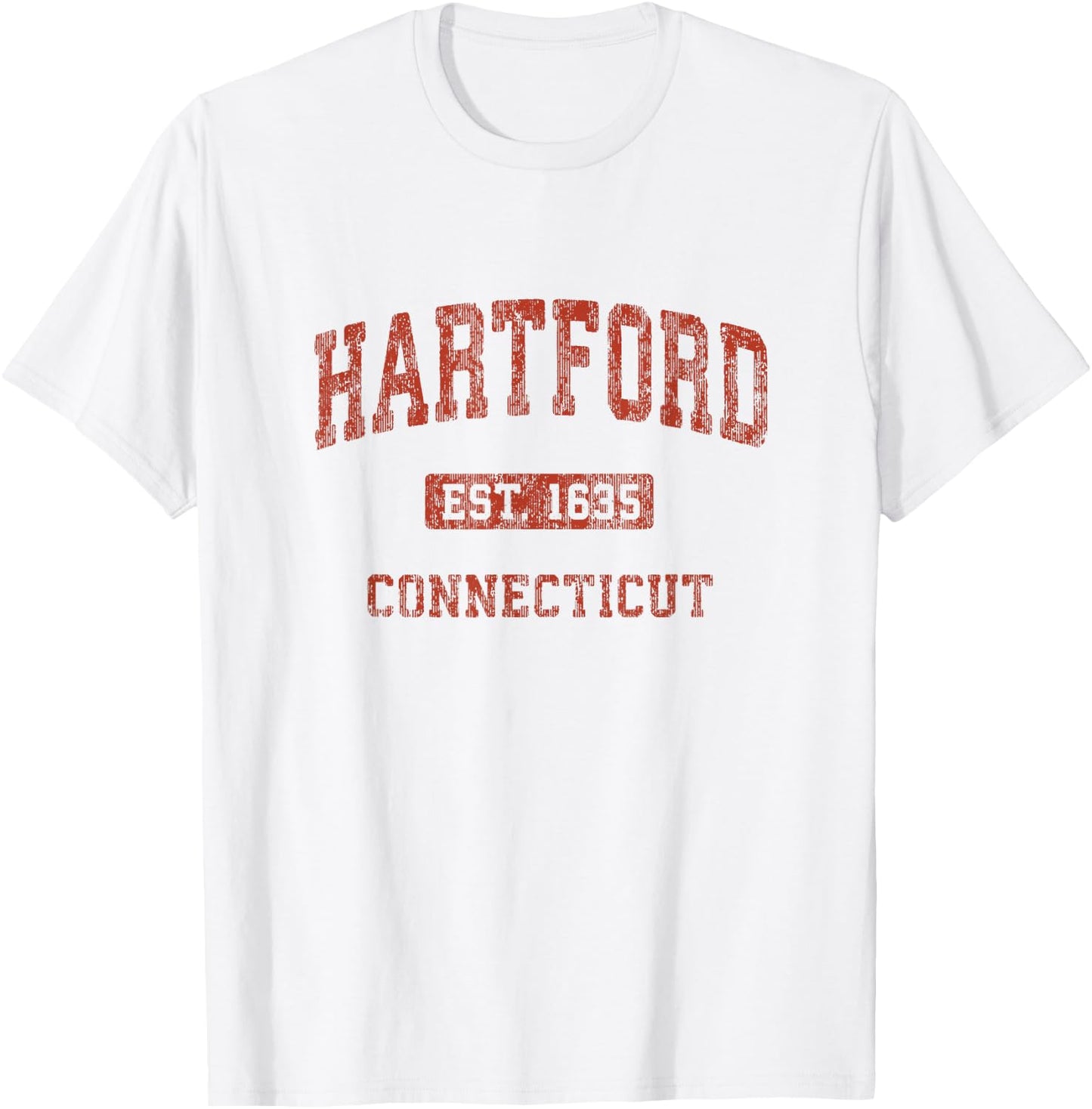 Hartford Connecticut CT Vintage Athletic Sports Design T-Shirt - T-Shirt | White
