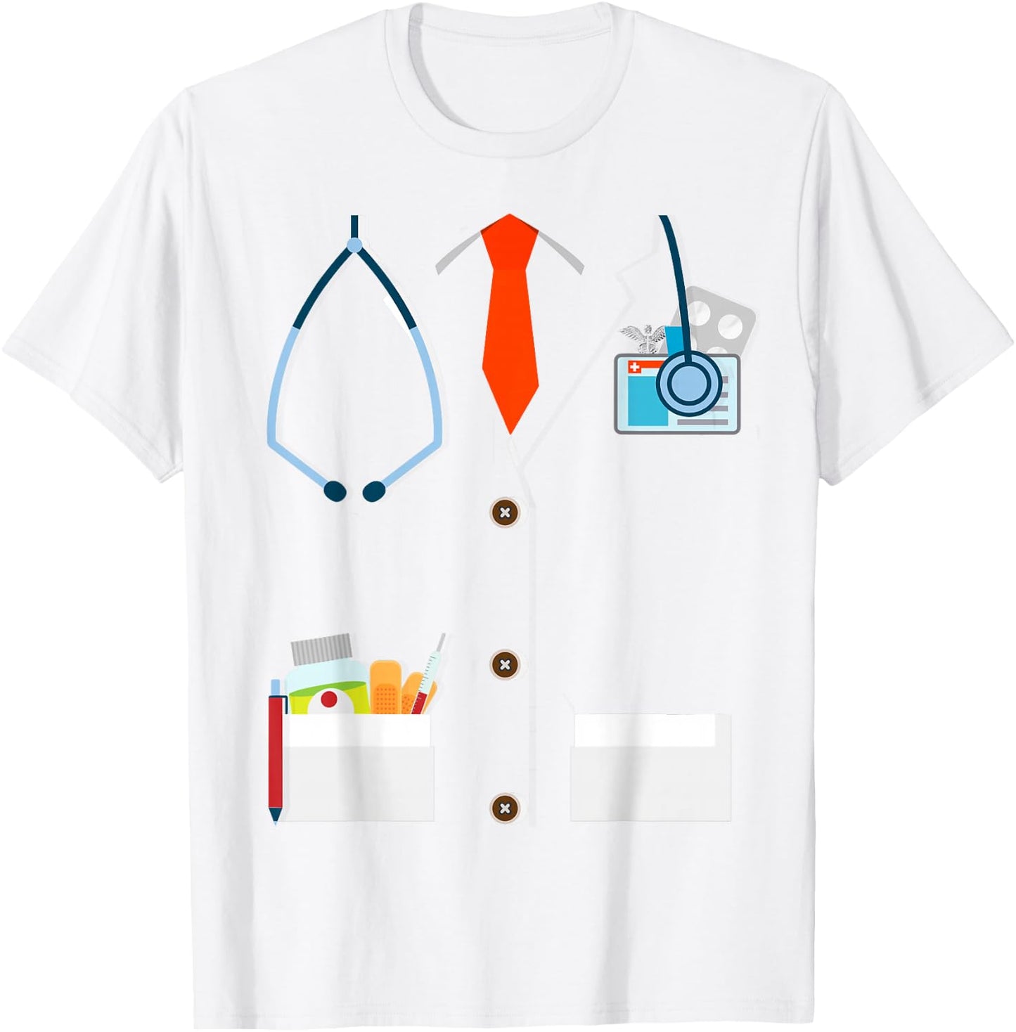 Doctor White Lab Coat Funny Halloween Costume Women T-Shirt - T-Shirt | White
