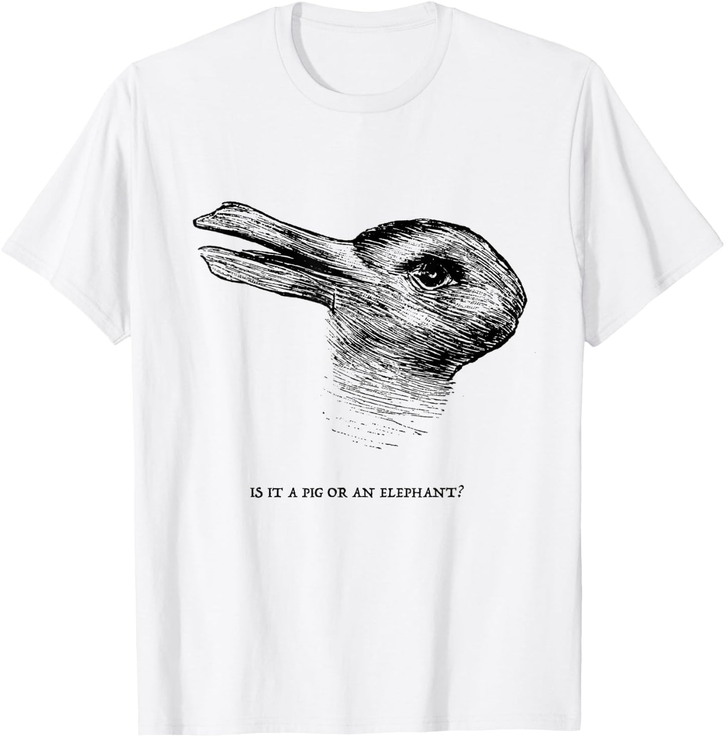 Optical illusion shirt: duck rabbit shirt T-Shirt - T-Shirt | White