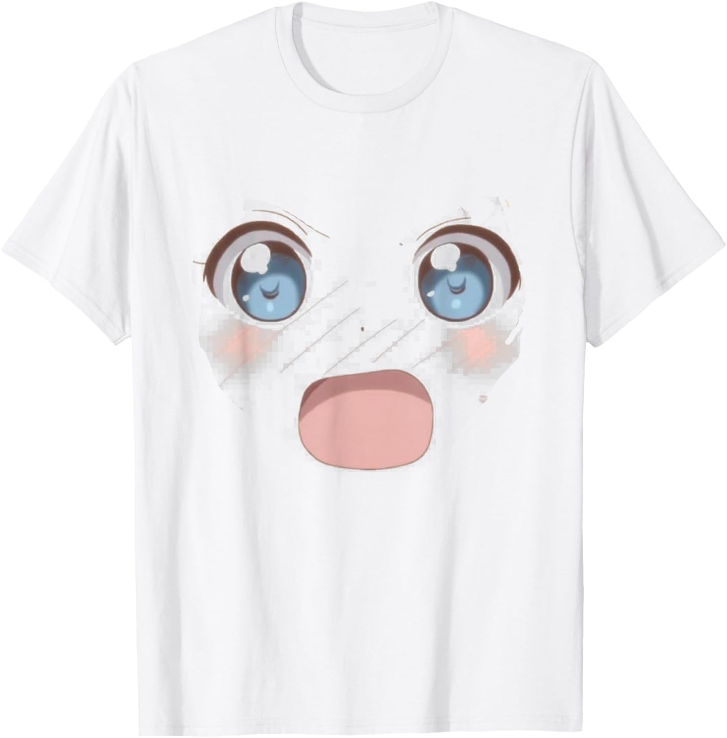 Kawaii Anime Face - Weeaboo Otaku Anime T Shirt T-Shirt - T-Shirt | White
