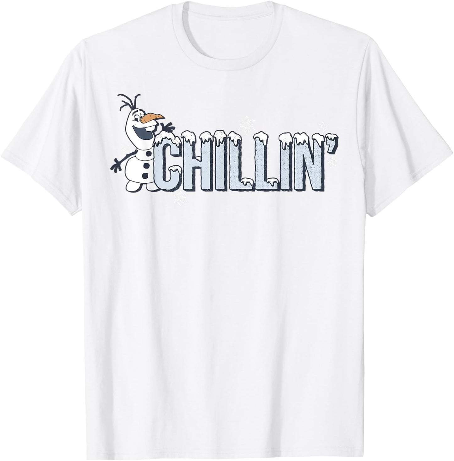 Disney Frozen Olaf Chillin' Snowflakes Portrait T-Shirt - T-Shirt | White