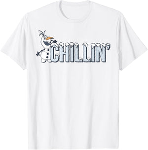 Disney Frozen Olaf Chillin' Snowflakes Portrait T-Shirt - T-Shirt | White