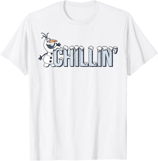 Disney Frozen Olaf Chillin' Snowflakes Portrait T-Shirt - T-Shirt | White