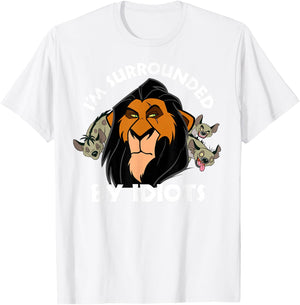 Disney Lion King Scar Surrounded by Idiots T-Shirt - T-Shirt | White