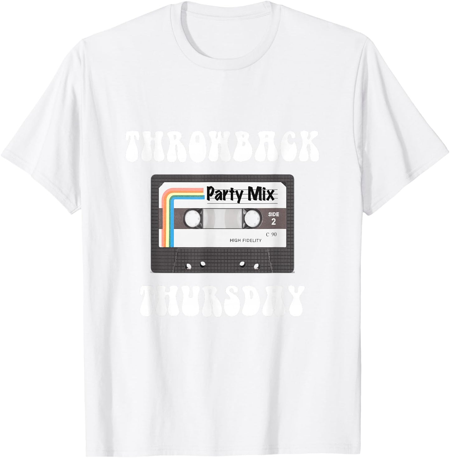 Throwback Thursday with Party Mix Cassette T-Shirt - T-Shirt | White