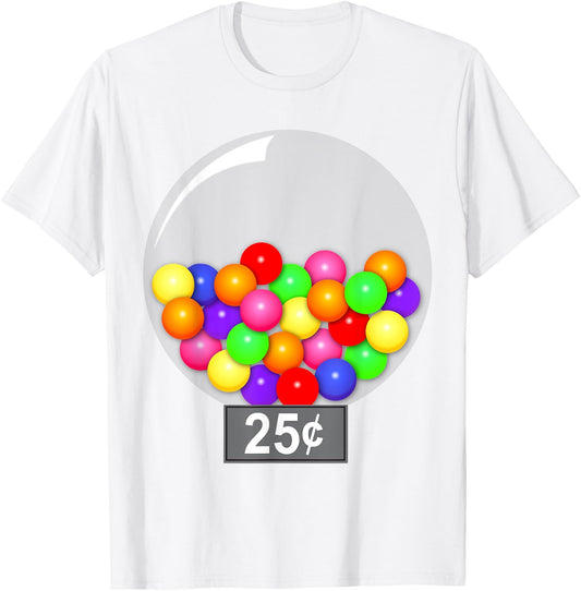 Gumball Machine Quarter Couples Halloween Costume T-Shirt - T-Shirt | White