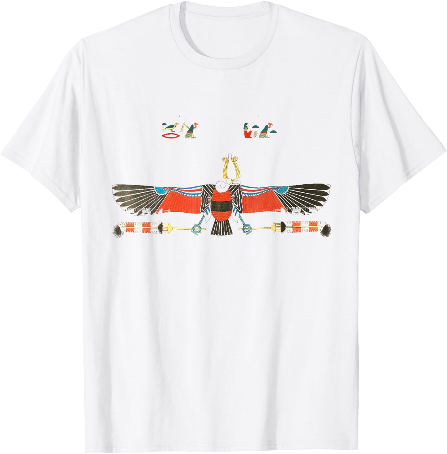 The Vulture emblem of Neith Egyptian hieroglyph hieroglyphic T-Shirt - T-Shirt | White