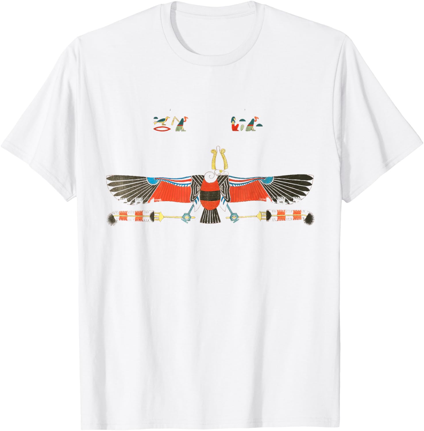 The Vulture emblem of Neith Egyptian hieroglyph hieroglyphic T-Shirt - T-Shirt | White