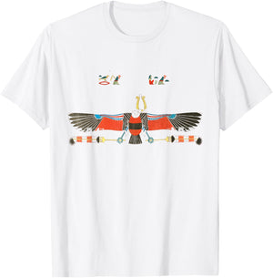 The Vulture emblem of Neith Egyptian hieroglyph hieroglyphic T-Shirt - T-Shirt | White