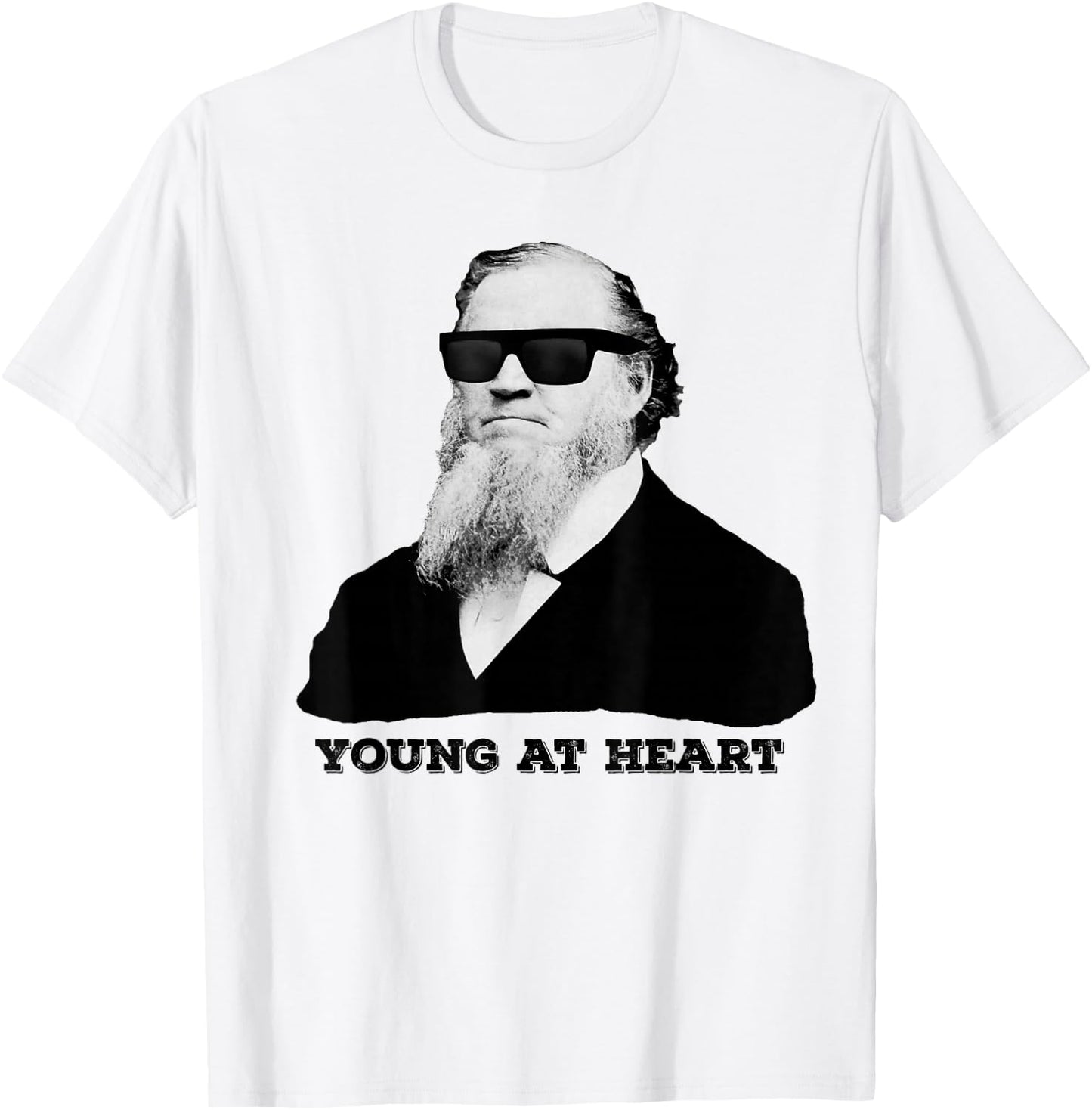 Brigham Young Heart Sunglasses Funny LDS T-Shirt - T-Shirt | White
