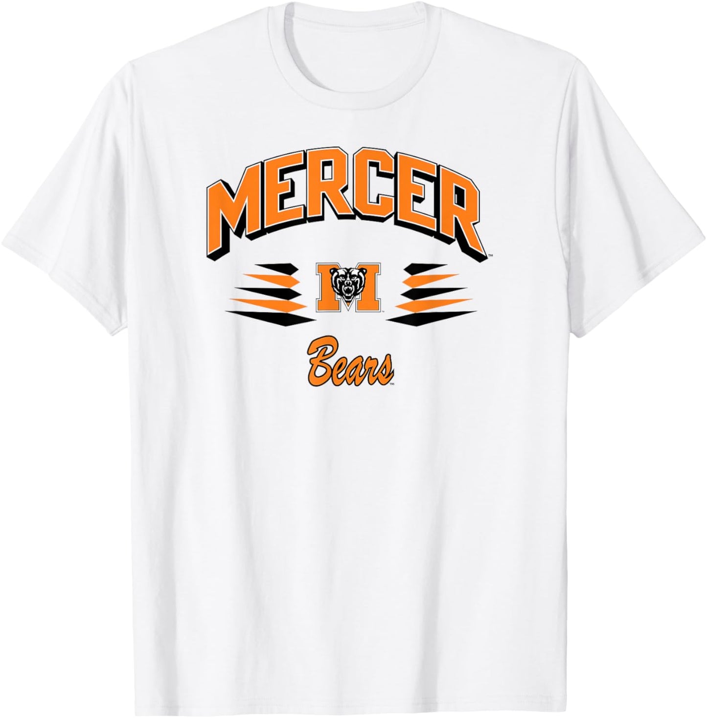 Mercer Bears Retro Diamond Gray Officially Licensed T-Shirt - T-Shirt | White