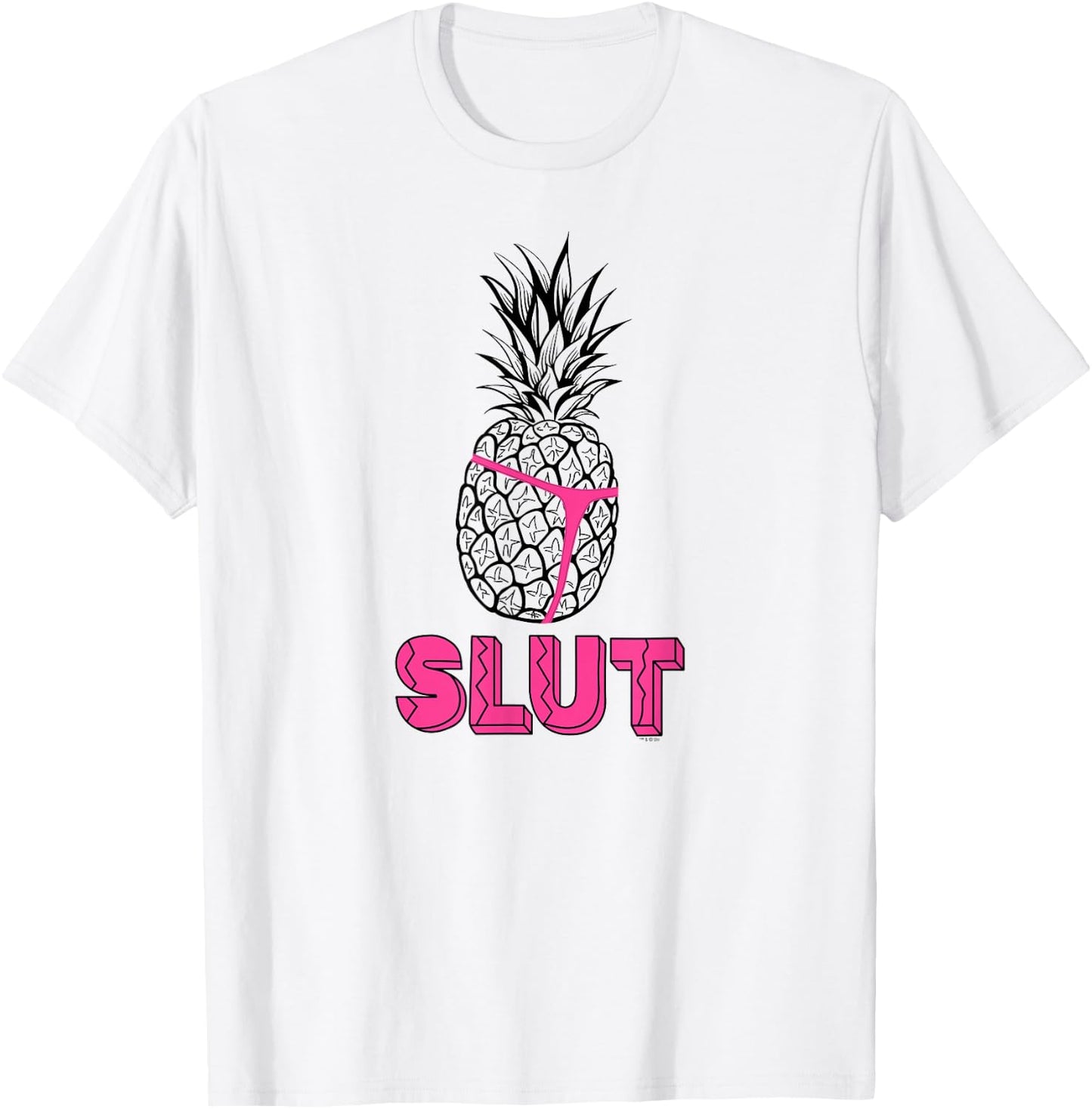 NBC Brooklyn Nine-Nine Captain Holt Pineapple Slut , Yellow, , Short Sleeve, , Size S T-Shirt - T-Shirt | White