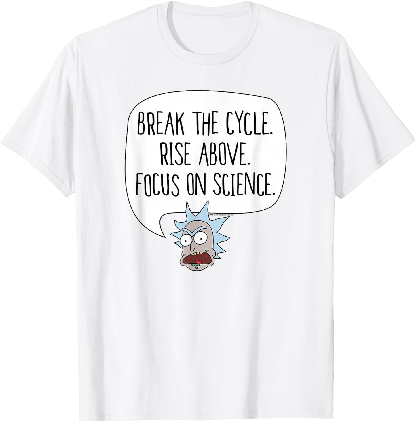 Rick and Morty Break the Cycle. Focus on Science T-Shirt - T-Shirt | White