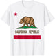 California Republic State Flag 1846 Vintage T Shirt T-Shirt - T-Shirt | White
