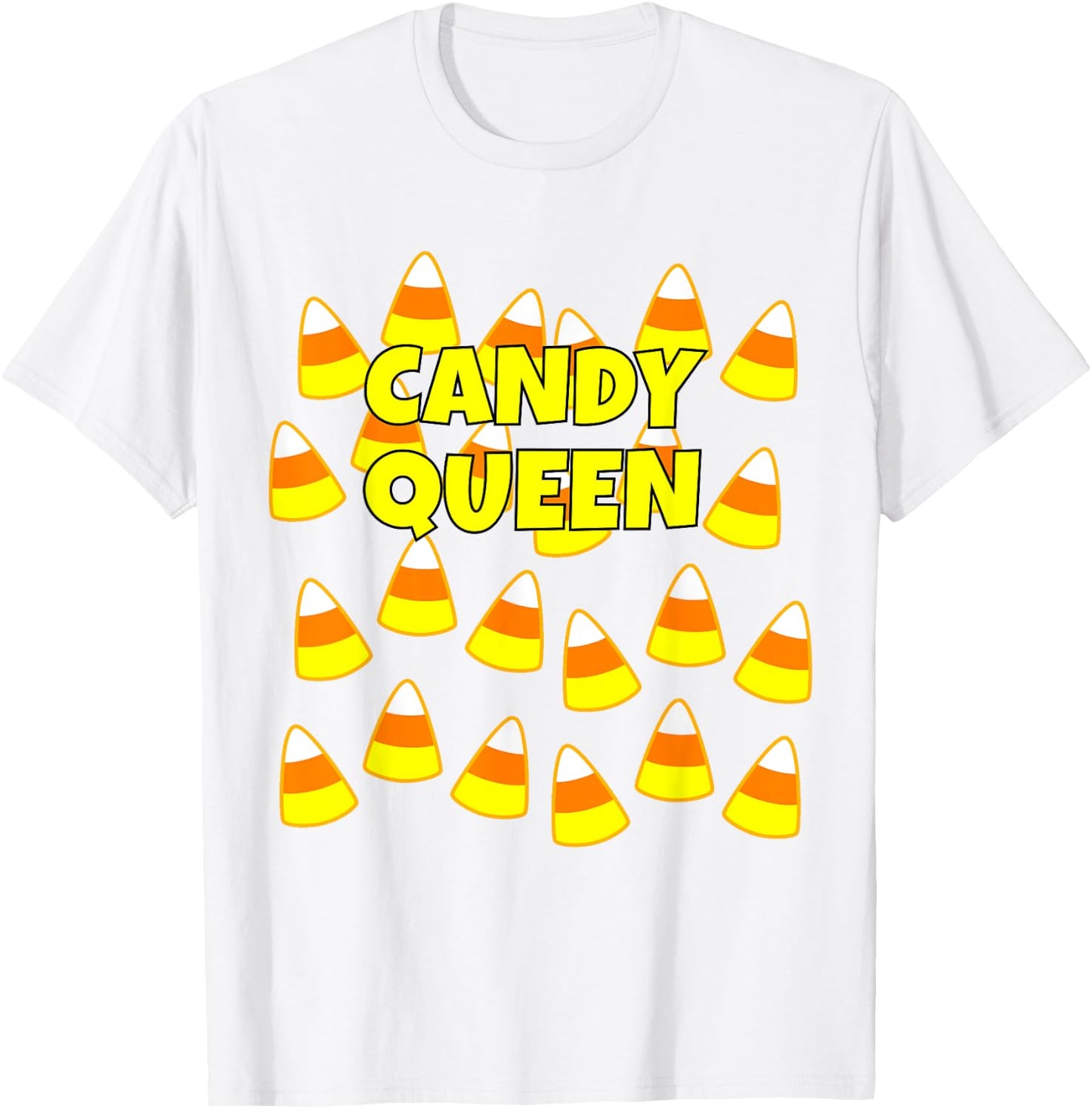 Halloween Candy Corn shirt: Candy Queen T-Shirt - T-Shirt | White