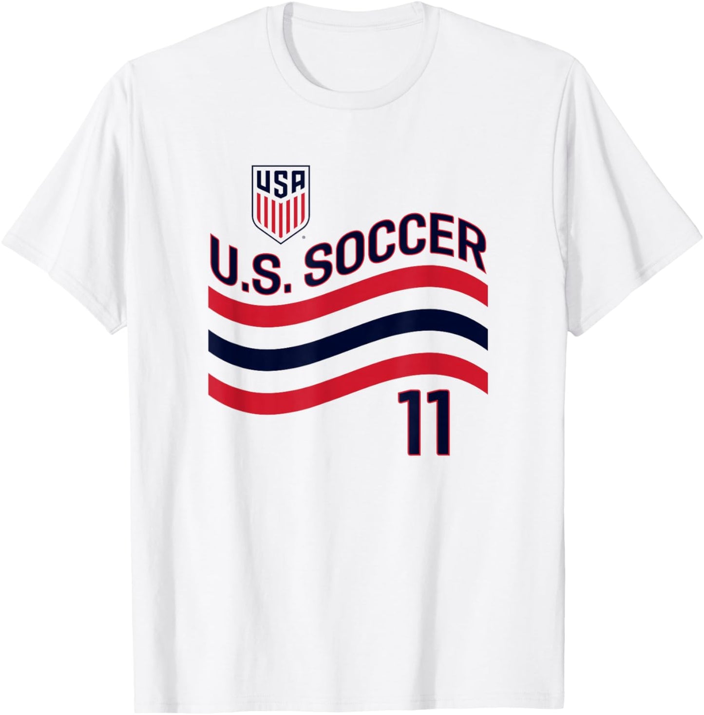 Brenden Aaronson 11 White USMNT Officially Licensed T-Shirt - T-Shirt | White