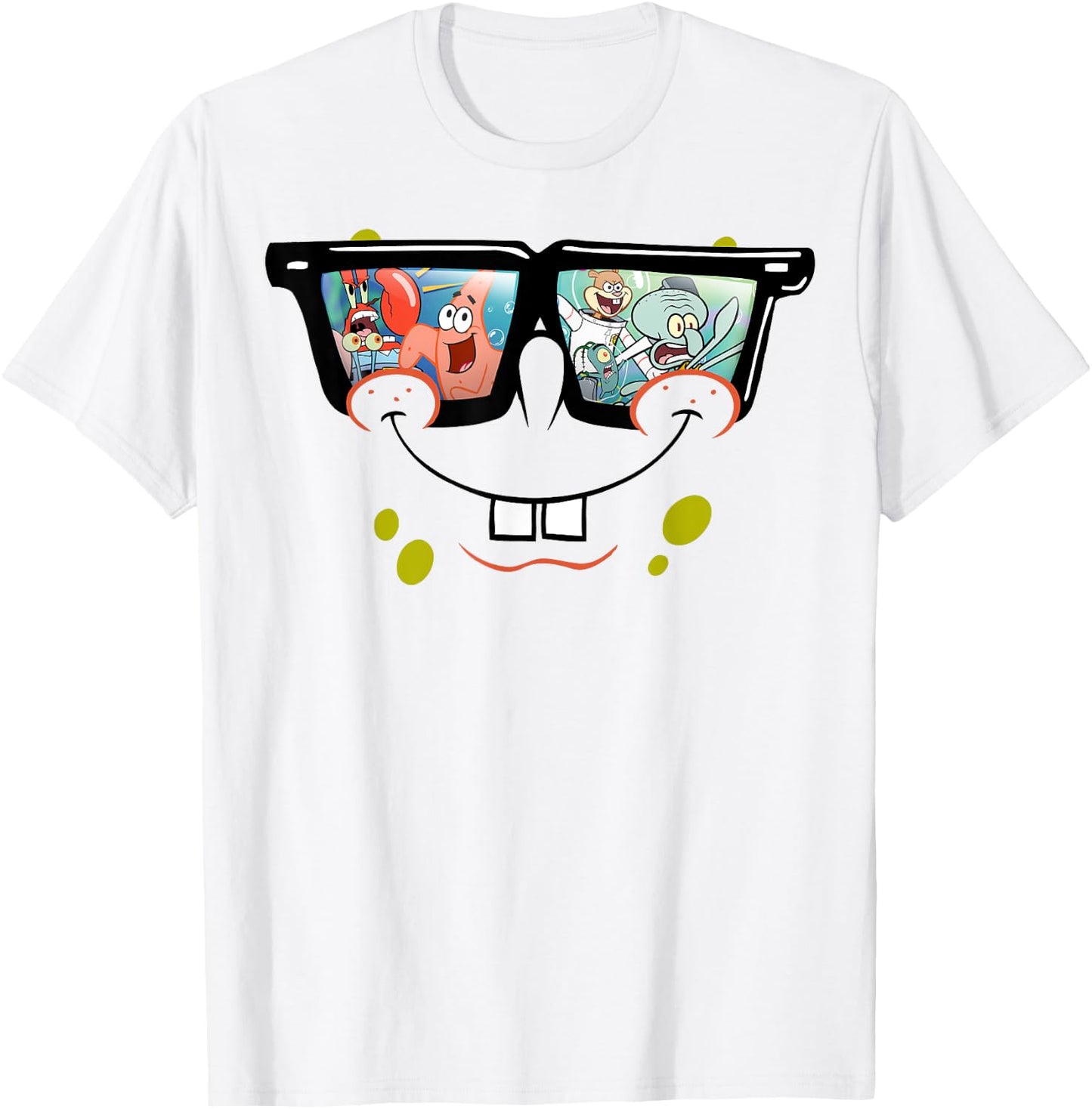 Spongebob SquarePants Sunglasses Reflection T-Shirt - T-Shirt | White