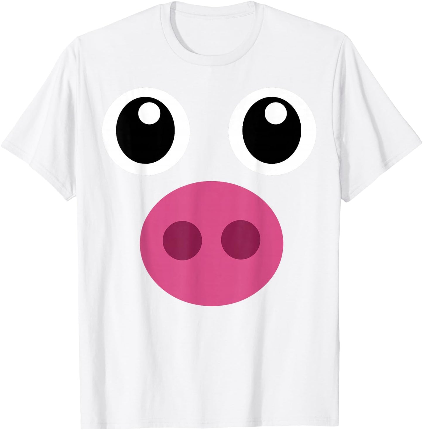 Funny Pig Face Shirt Swine Halloween Costume Gift T-Shirt - T-Shirt | White