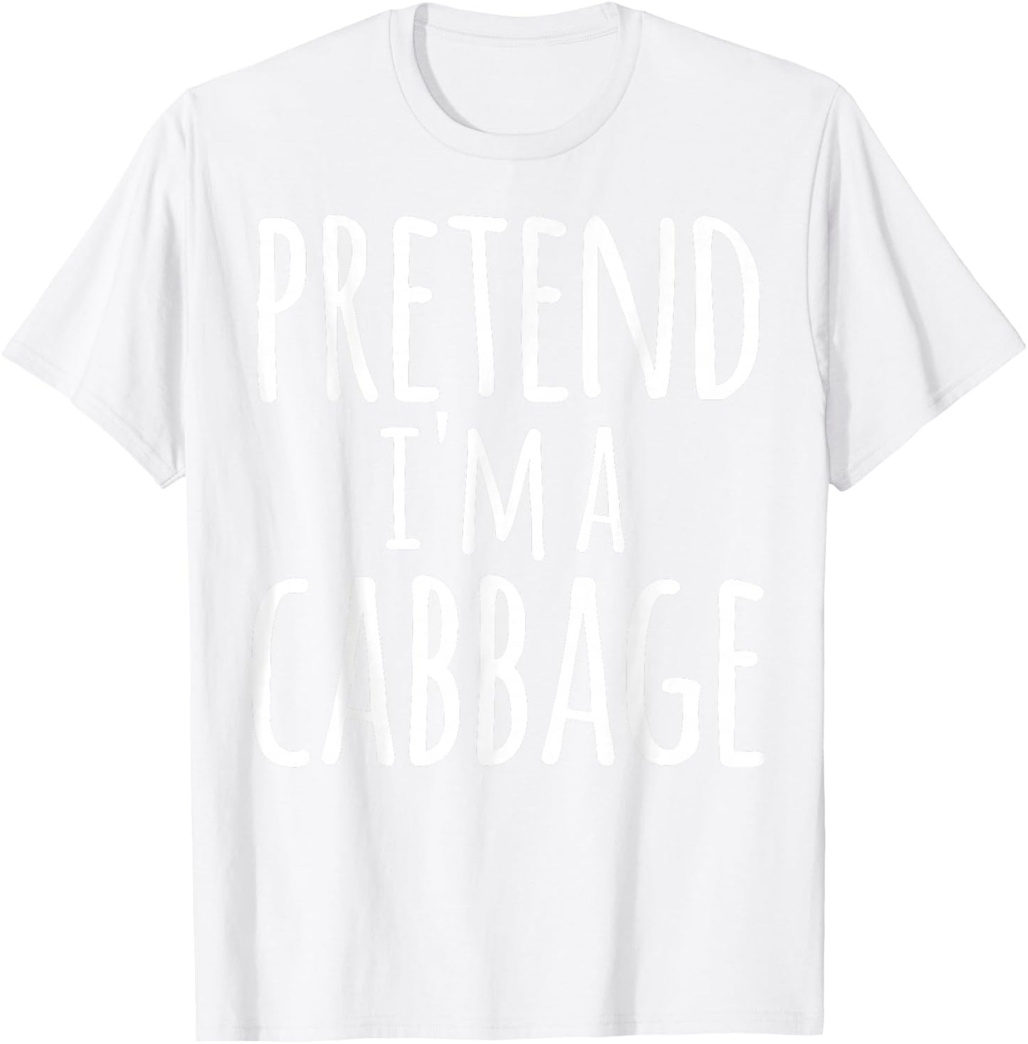 Funny Easy Lazy Halloween PRETEND I'M A CABBAGE Costume T-Shirt - T-Shirt | White