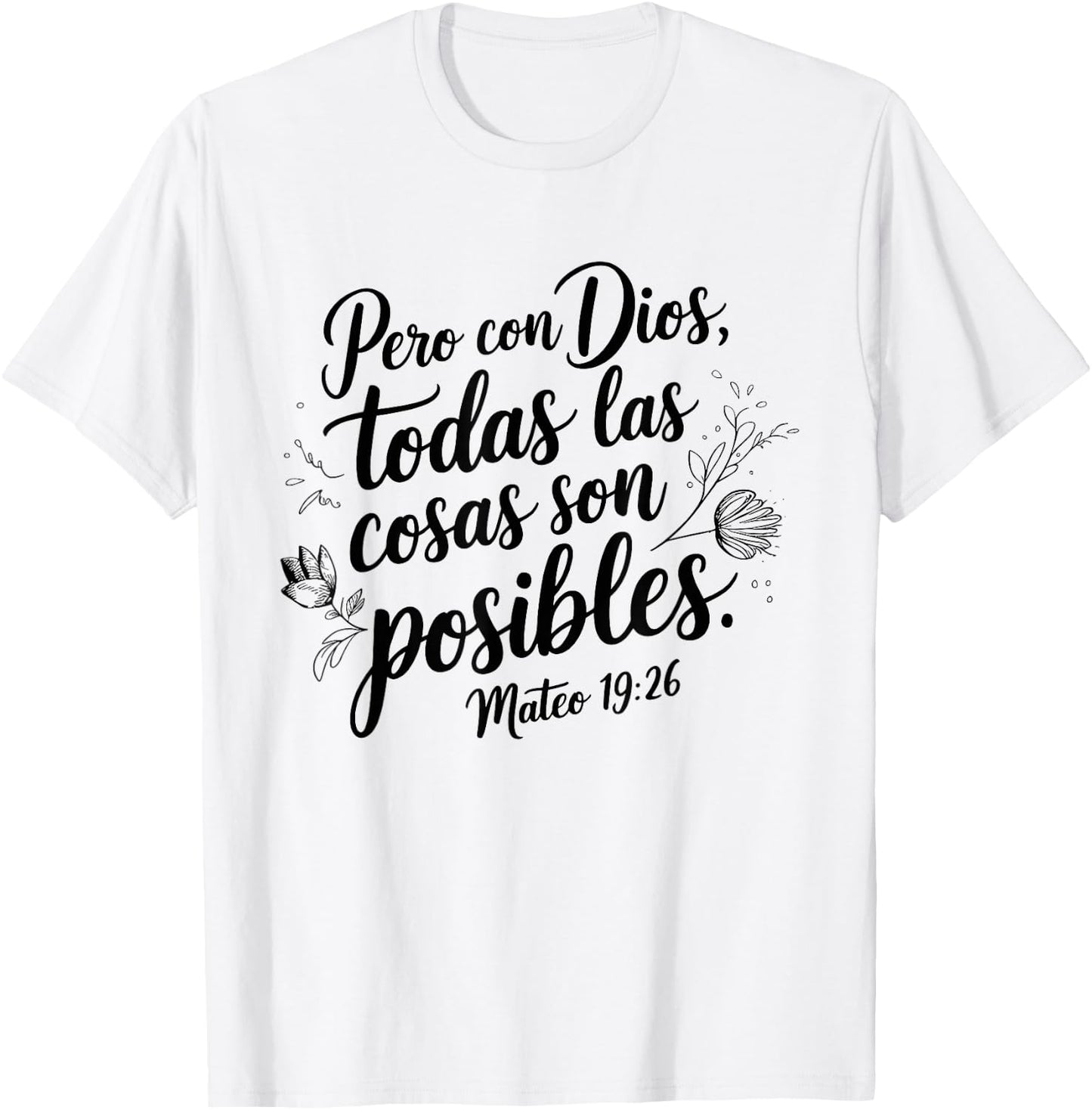 Bible Verse Design Women in Spanish - Spanish Bible T-Shirt - T-Shirt | White