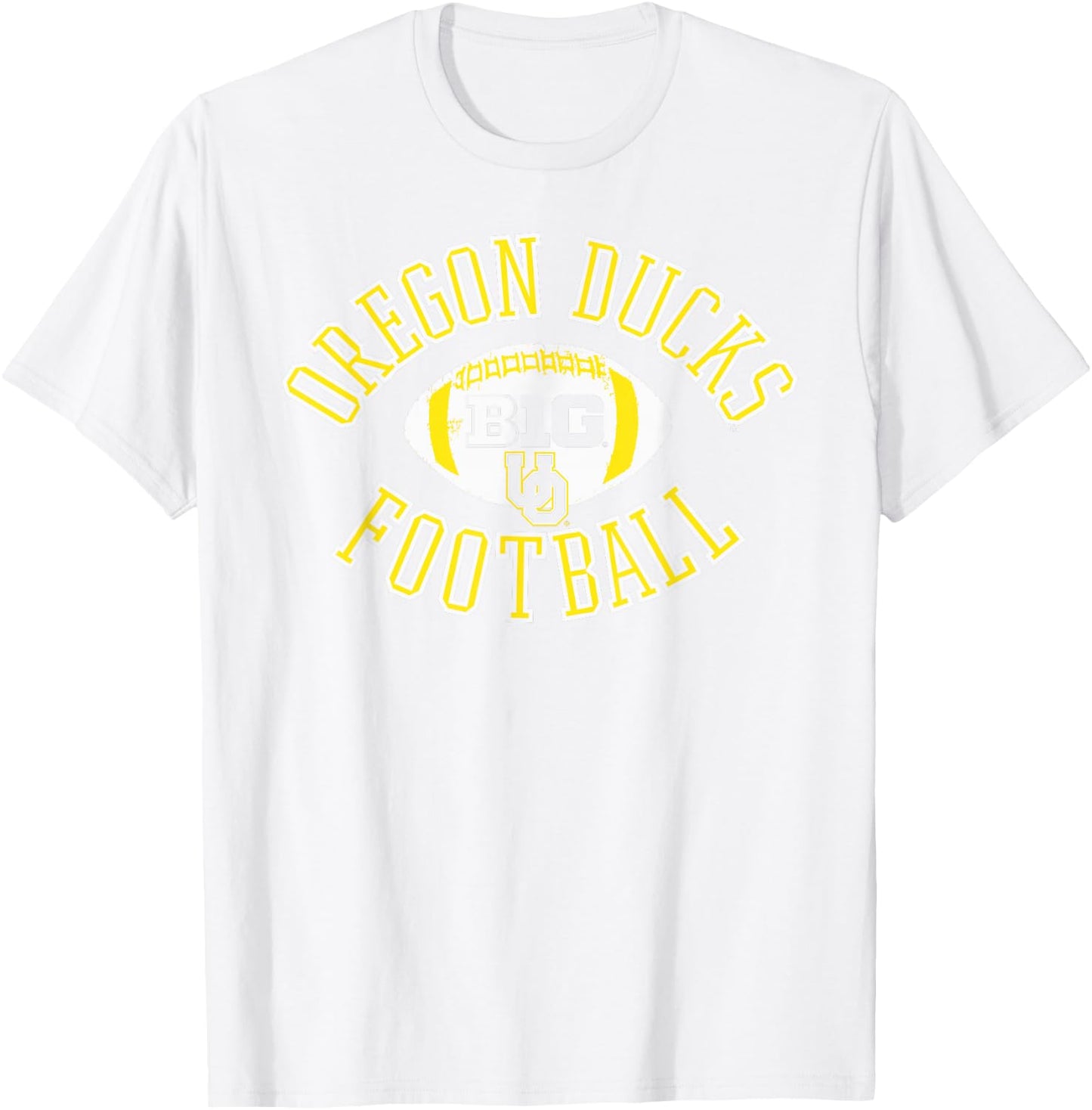 Oregon Ducks Big 10 Football Huddle Green T-Shirt - T-Shirt | White