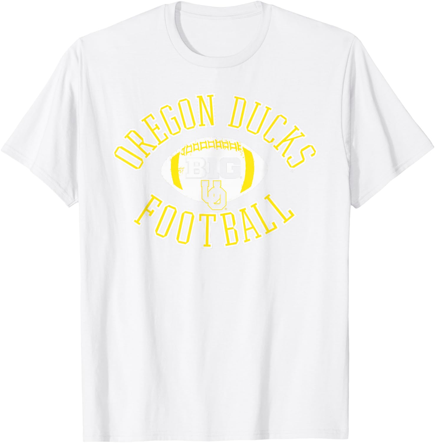 Oregon Ducks Big 10 Football Huddle Green T-Shirt - T-Shirt | White