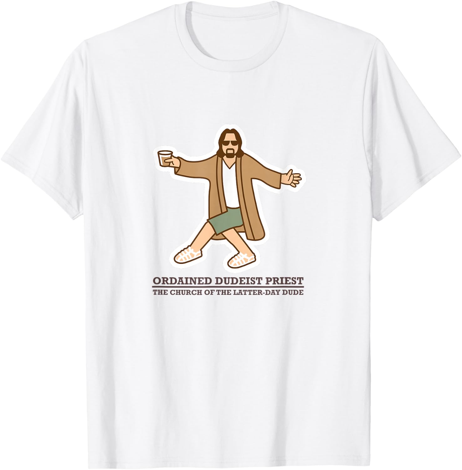 Ordained Dudeist Priest Dancing Shirt T-Shirt - T-Shirt | White