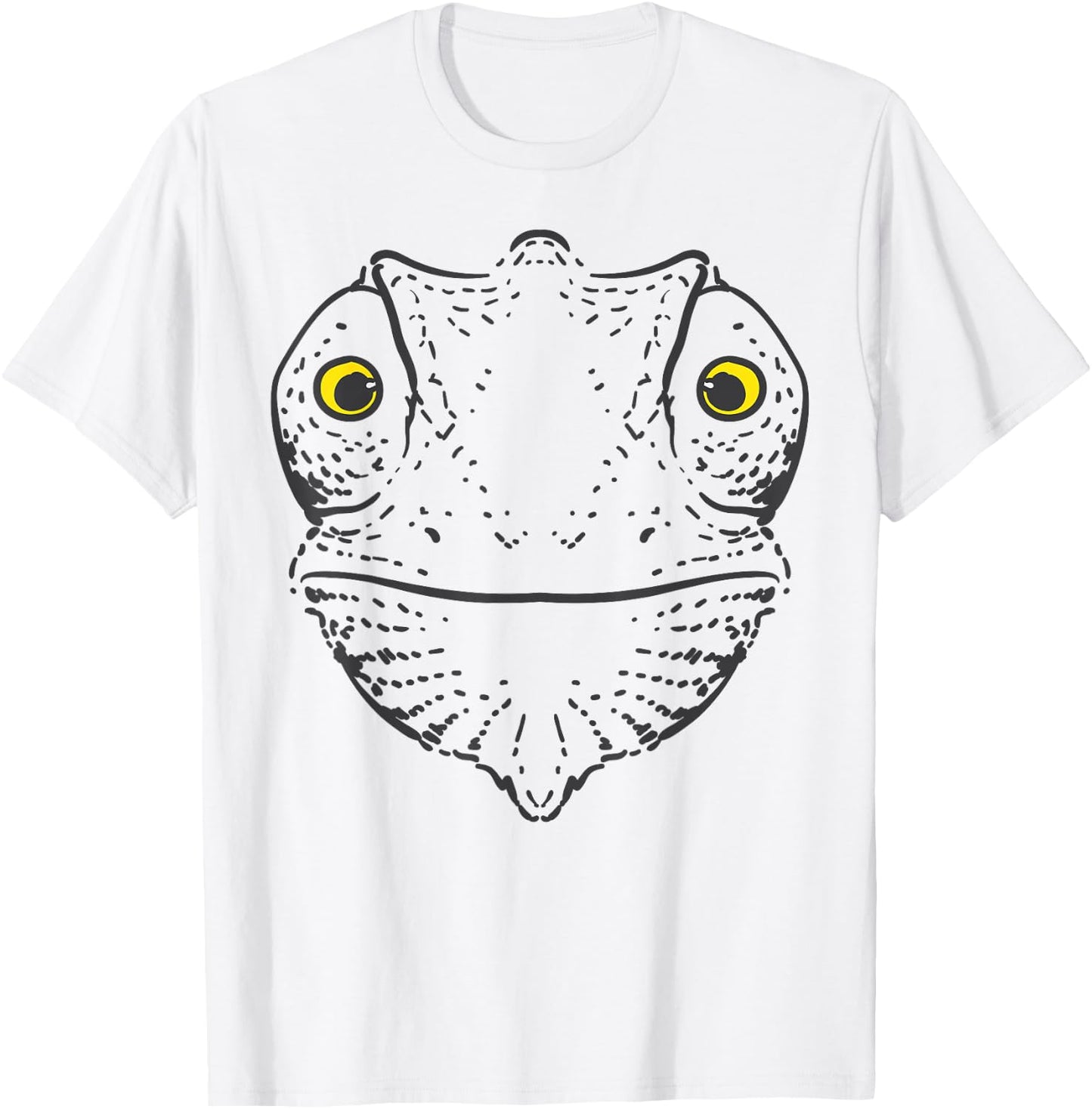 Chameleon Face Funny Lazy DIY Costume Easy Halloween T-Shirt - T-Shirt | White
