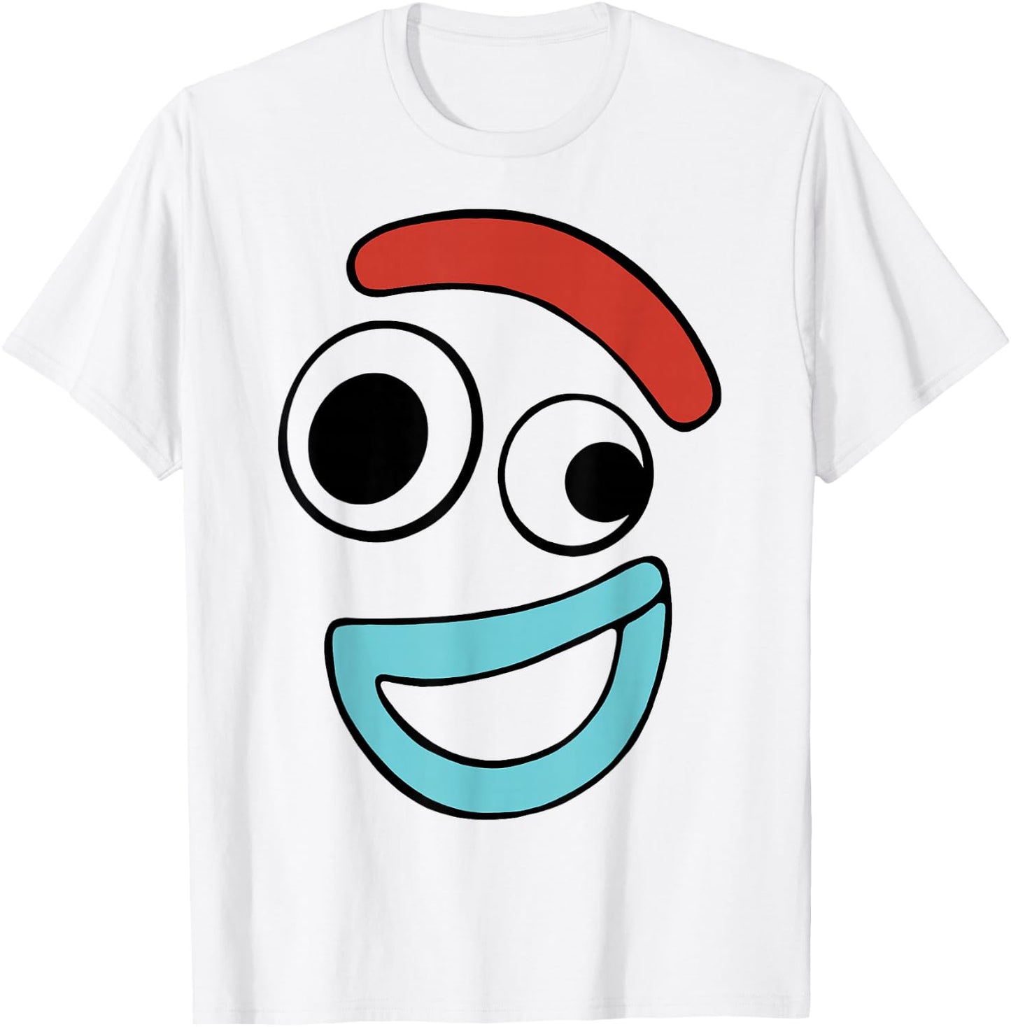 Disney Pixar Toy Story 4 Forky Large Happy Face T-Shirt - T-Shirt | White