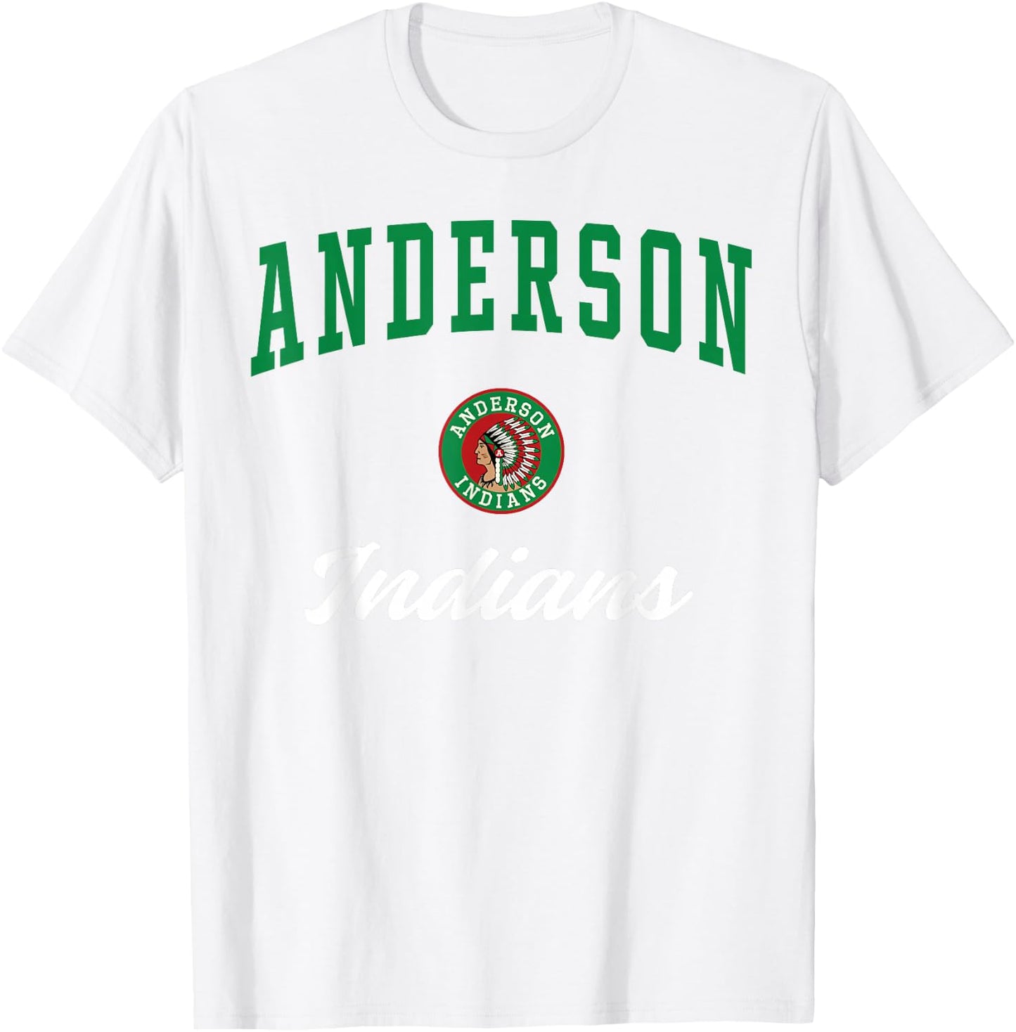 Anderson High School Indians T-Shirt - T-Shirt | White