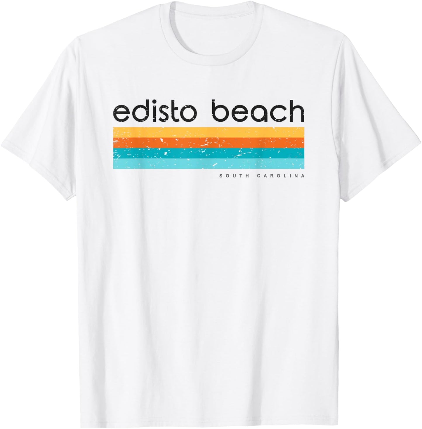 Retro Edisto Beach South Carolina Vintage Design T-Shirt - T-Shirt | White