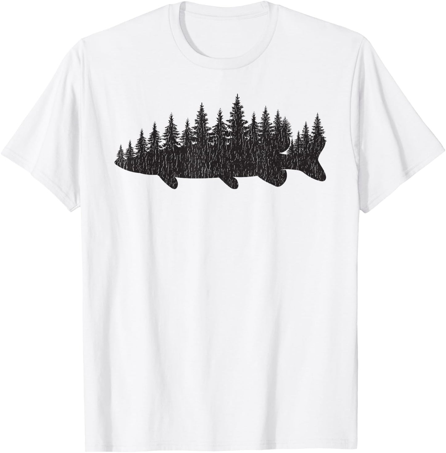 Northern Pike Treeline Fisherman Angling T-Shirt - T-Shirt | White